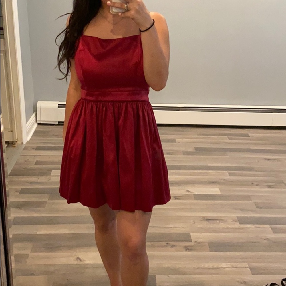 PINK SATIN MINI DRESS